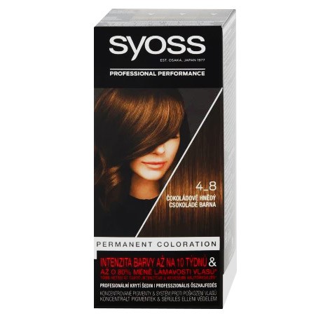 Syoss barva 4-8 čokoládově hnědý | Barvy na vlasy